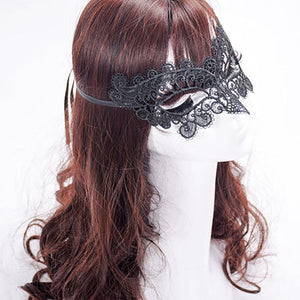 Masquerade Lace Mask Catwoman Halloween Black